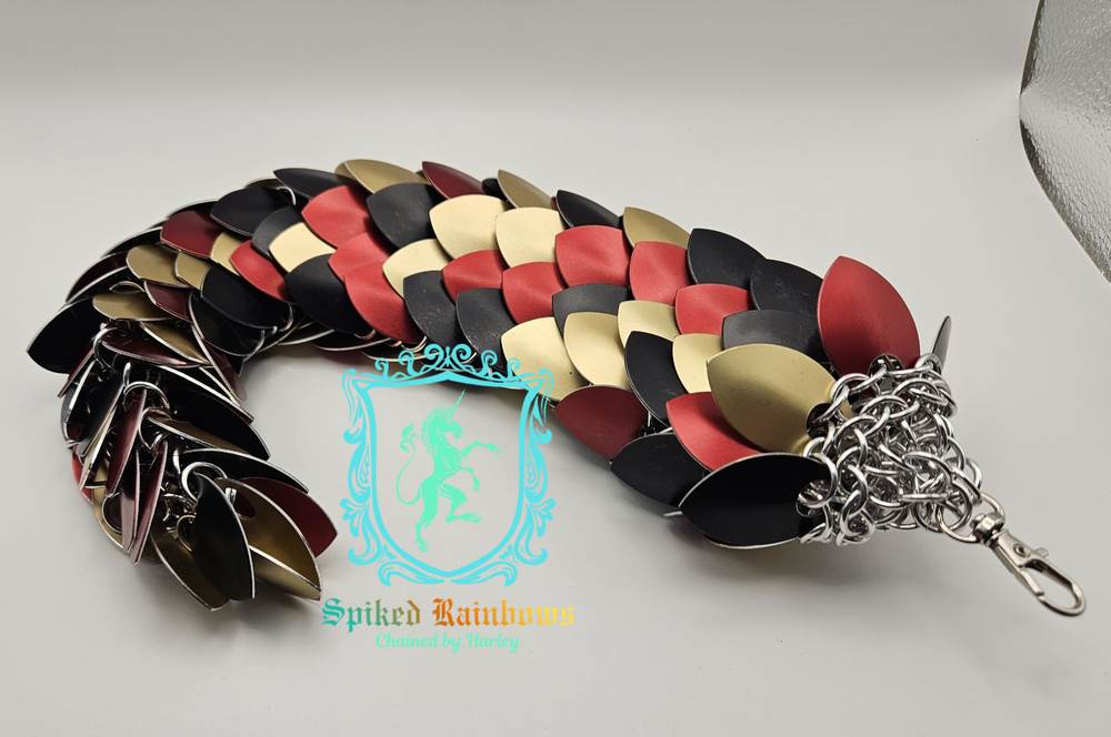 Medium Dragon Tail - Gold, Red, and Black