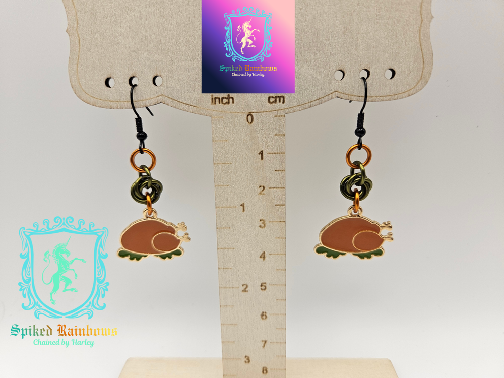 Fall Turkey Earrings