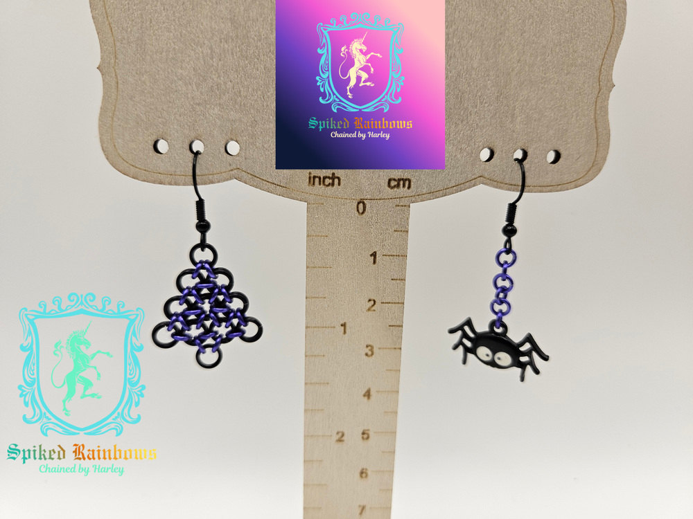 Spider and Tree Earrings