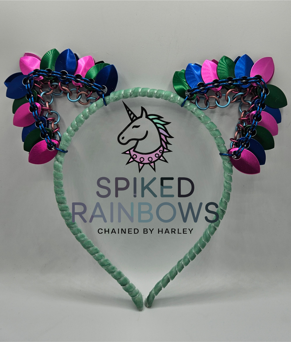 Scale-mail Cat Ear Headbands